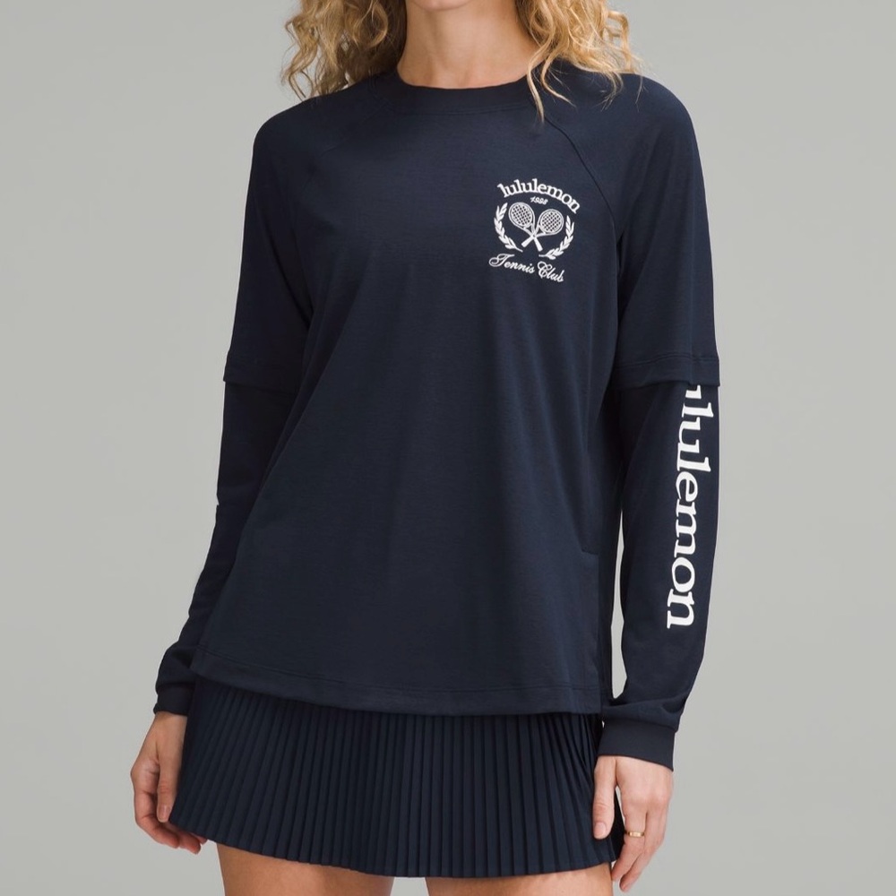 Lululemon • True Navy Tennis Club Layered Long Sleeve T-Shirt Size 4